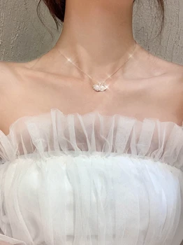 

Mori Shell Pearl Ocean Of Heart Necklace Woman Moisture Quality Senior Feel Clavicle Chain Light Luxurious Niche Pendeloque Cut