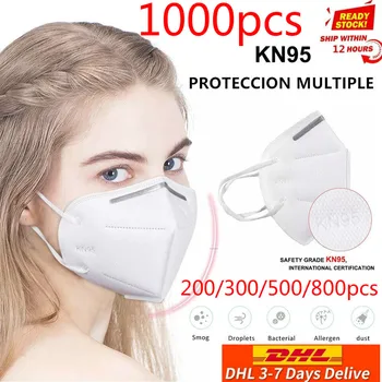 

dhl free 100/200/500/800/1000pcs Mask Safety Respirator Protective Mask Face KN95Masks Mouth Dustproof Reuseable