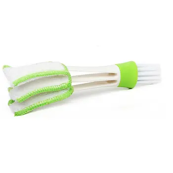 

New Multifunctional Double-Headed Cleaning Brush Pp Plastic Handle Flexible Nylon Hairs Air Conditioner Outlet Clean 1 Pcs