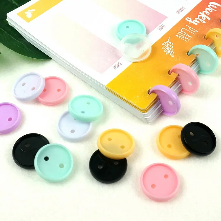 100pcs 25MM 디스 바운드 디스크 버섯 구멍 바인더 바인딩 링 노트북 플래너 디스크 가슴 바인더 플래너 링 바인더 링