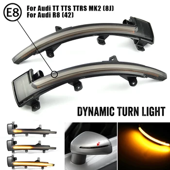 

For Audi TT TTS MK2 8J 2007-2014 TTRS R8 LED Dynamic Turn Signal Light Sequential Side Wing Mirror Indicator Lamp Blinker Trim