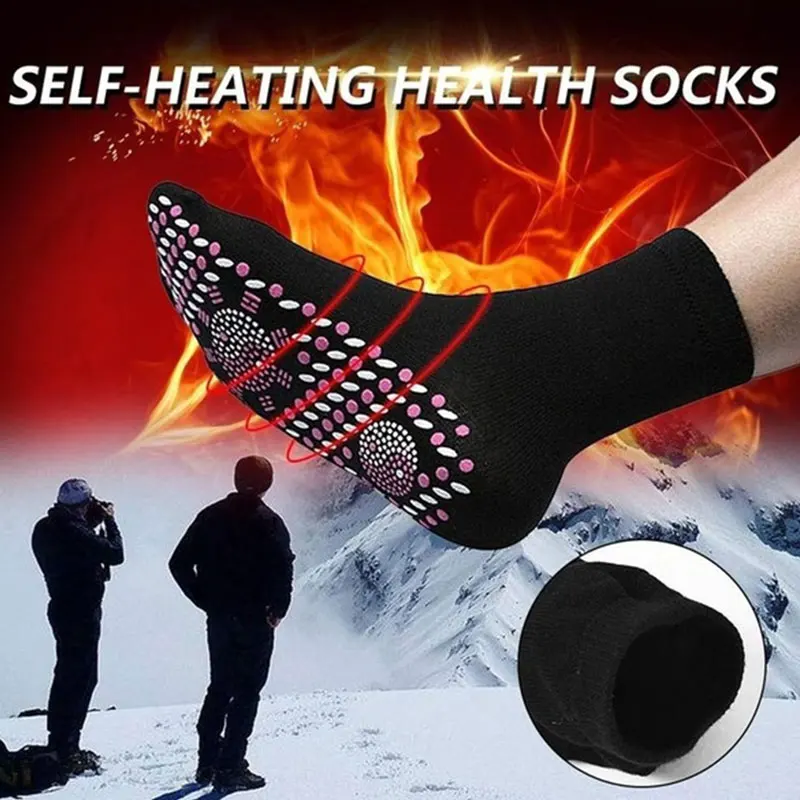 2 пары турмалиновый самонагревающийся носки унисекс магнитный массажер для терапии ног зимние теплые носки забота о здоровье артрит массажер для ног