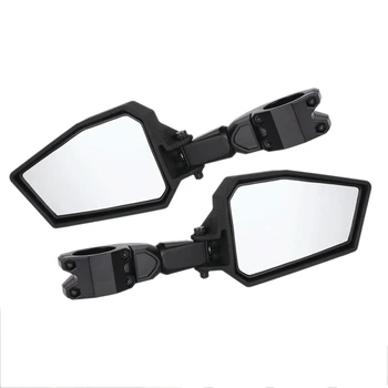 

UTV Side Rear View Mirrors with Black Orange Blue Red Inserts 1.75 Inch Bar for Polaris RZR 800 900 1000 XP Turbo 2008-2019