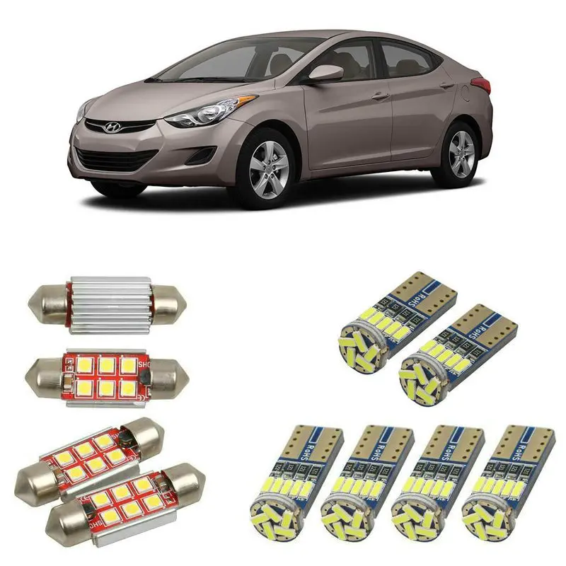 Внутренние светодиодные автомобильные фонари для hyundai elantra saloon hd sedan xd хэтчбек лампы для автомобилей номерной знак свет 6 шт