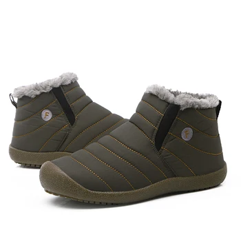 

Slip On Men Hiking Shoes Sneaker Plus Size 47 48 Winter Warm Fur Snow Sneakers Unisex Outdoor Botas Hombre Ankle Trainers Gym