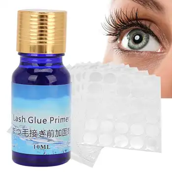 

10ml Eyelash Grafting Enhancer Long Lasting False Eyelash Extension Glue Primer With 20 pcs Glue Gasket Makeup Accessories