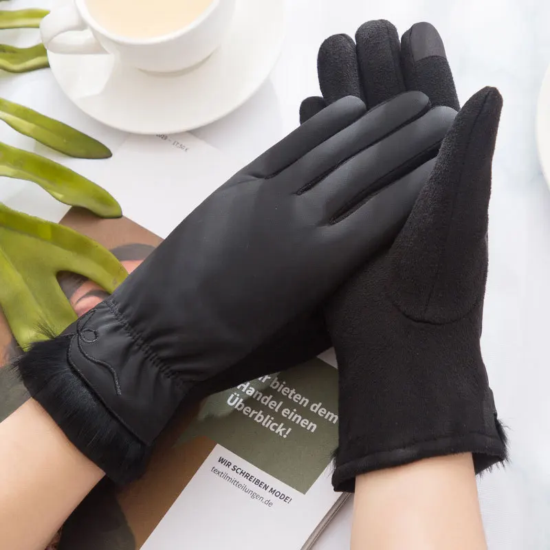6 Новые зимние женские перчатки Guantes Rekawiczki Luvas модные удобные уличные спортивные теплые женские перчатки Luva зимние варежки - Цвет: 6