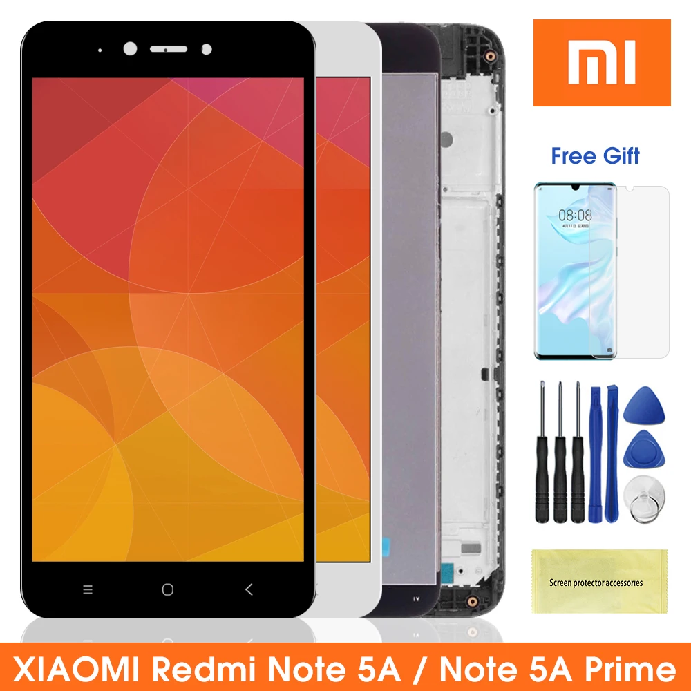 ЖК-дисплей 5 &quotдля XIAOMI Redmi Note 5A с сенсорным экраном дигитайзер в сборе для Prime LCD Y1 /