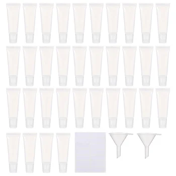 

50pcs Lip Gloss Squeeze Tube Plastic Creative Lip Balm Container Empty Tubes for Lip Gloss Shower