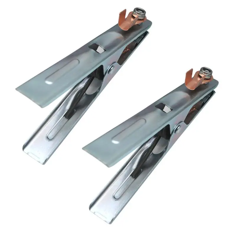 

2Pcs/set 300A Metal Ground Cable Clip Electrode Holder Welder Earth Cable Clamp Welding Machine Accessories