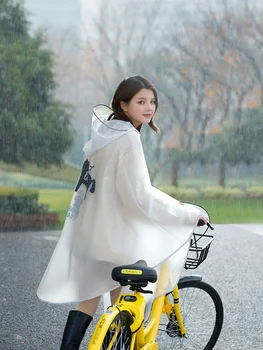 

Transparent Electromobile Raincoat Long Body for Both Men and Women Fashion Adult Electromobile Raincoat Outdoor Thicken Poncho