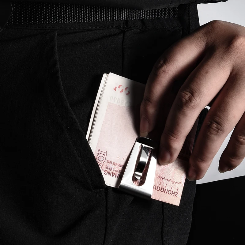 Money Clip Business Card Credit Card Cash Wallet For Men Women Lettering QZ40-004 credit card holder,id card holder,synthetic leather wallet,metal money clip