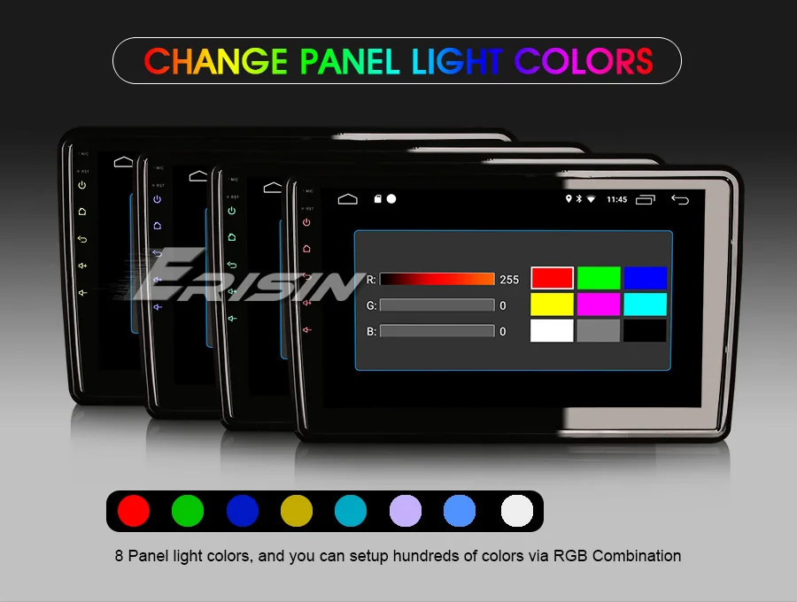 Perfect Erisin ES2911U 10.1" Android 9.0 2D G+G Screen Autoradio DAB+ WiFi 4G DVR OBD2 USB BT DVD GPS Navi 6