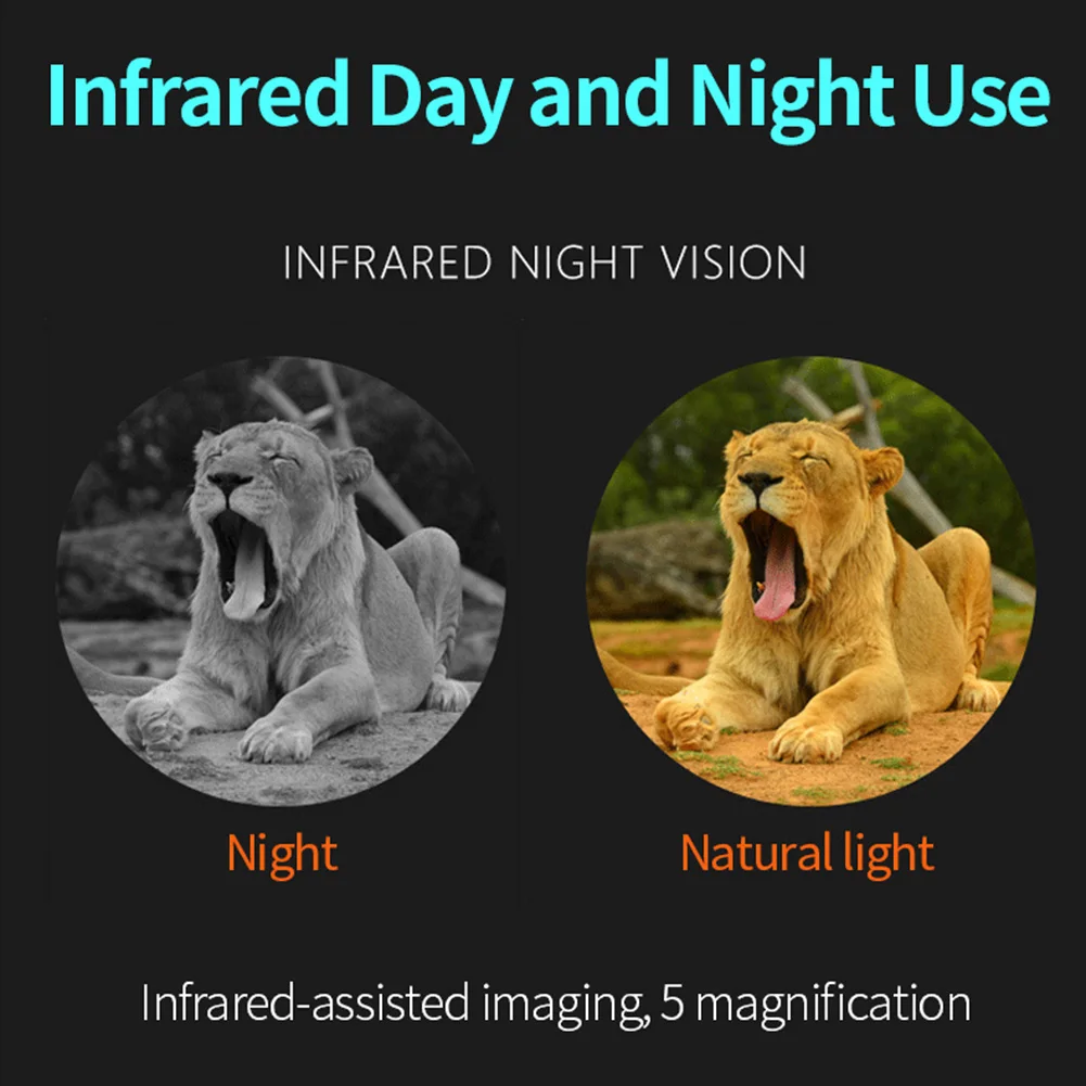 Ночного видения Монокуляр 5X инфракрасная цифровая камера видео 200 м Диапазон для наружного охоты кемпинга
