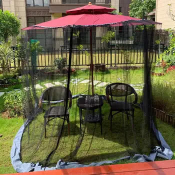 

Picnic Double Zipper Cantilever Hanging Screen Umbrella Mosquito Net Outdoor Patio Camping Lawn Cover Courtyard Polyester Mesh
