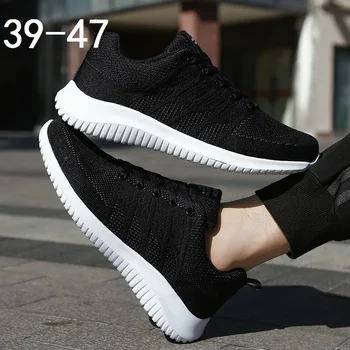 

Big 47 Men's Casual Shoes Brand Krasovki Man Sneakers Mesh light Male Footwear Chaussure Homme Comfortable Outdoor Shoe Dropping