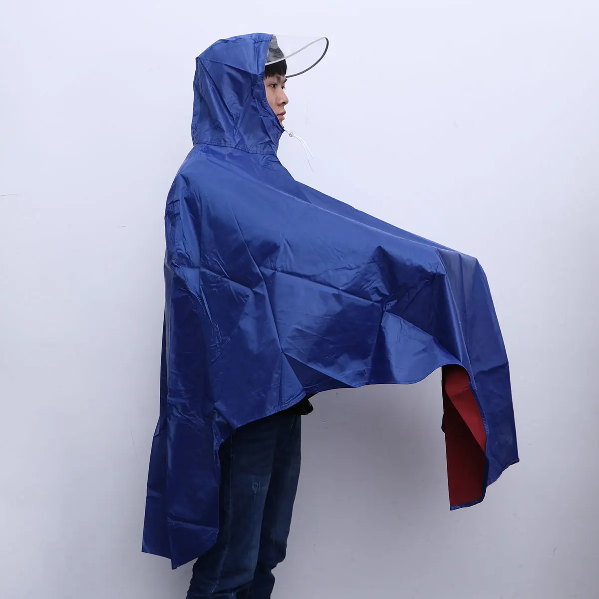 Poncho De Pluie Imperméable 3-en-1 - Cape De Pluie Réutilisable, Avec Capuche, Pour Randonnée, Vélo, Camping