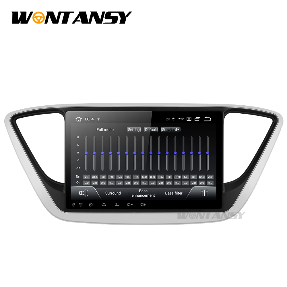 Автомобильный DVD gps для hyundai Verna Solaris Восьмиядерный " Android 9,0 автомобильный ПК головное устройство 1024*600 автомобильный Радио Навигация PX6