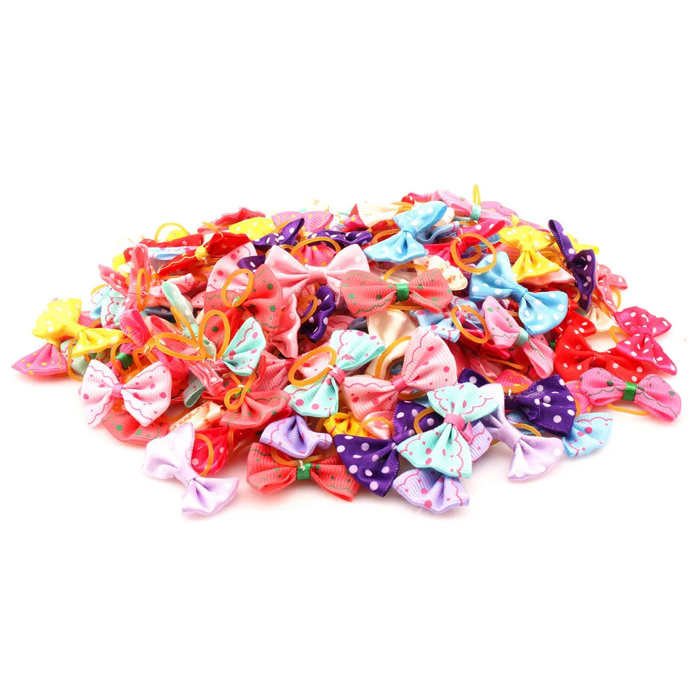Dogs-Accessories Hair-Clips Grooming Bows-Hair Table-Bows Pets-Supplies Small Yorkshire Terrier
