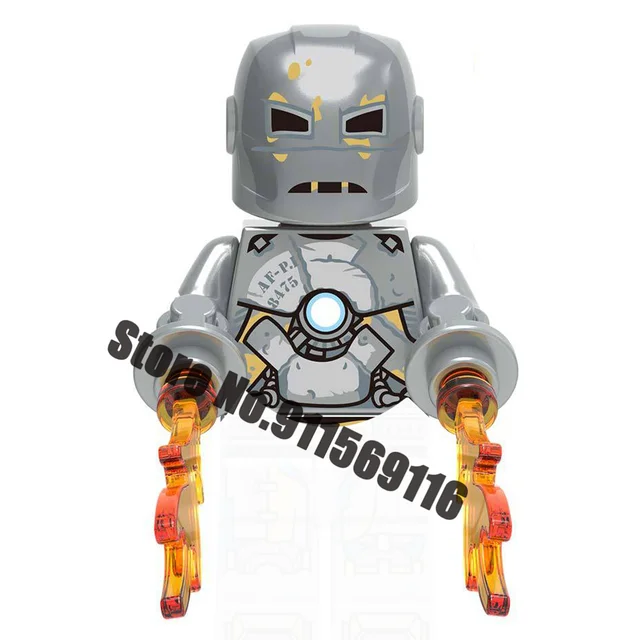 Superhero Iron Man Mark Building Blocks Bricks Tony Stark War Machine Ultron Action Figures Kids Toys Christmas Gifts H-X1216
