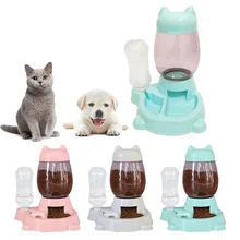 

NEW2022 2.2L Pet Dog Cat Automatic Feeder Bowl for Dogs Drinking Water 528ml Bottle Kitten Bowls Slow Food Feeding Container