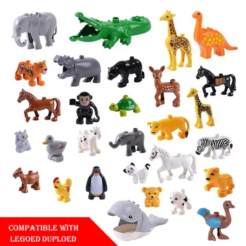 

Animal Model Compatible With Duplo Building Blocks Toys For Children Big Size Brick Animal Figures Educational Kids Toys