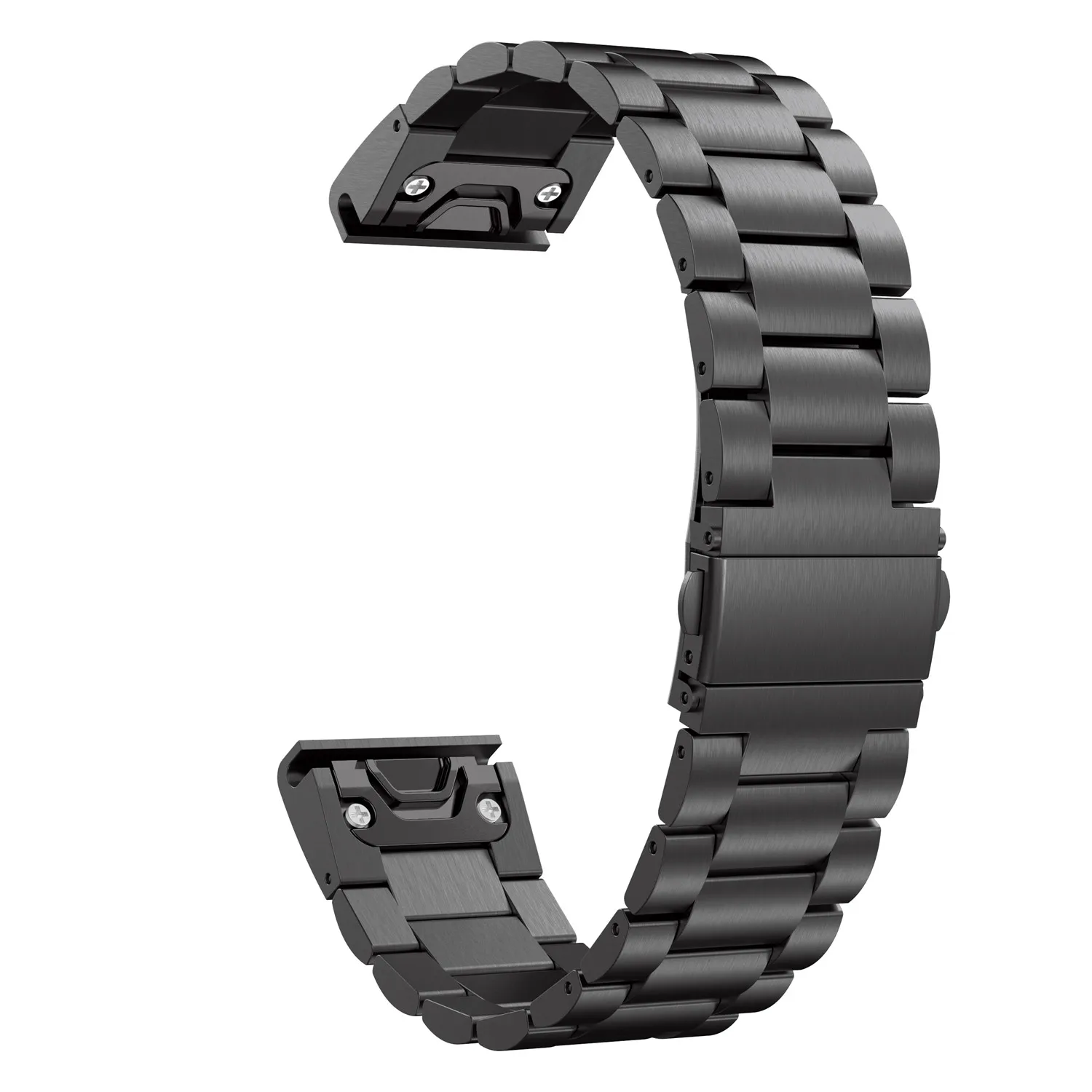 Yayuu 22 мм из нержавеющей стали Quick Release ремешок для часов с инструментом для Garmin Fenix 6/5/5 Plus/Forerunner 935/Instinct/Quatix 5 - Цвет: Black