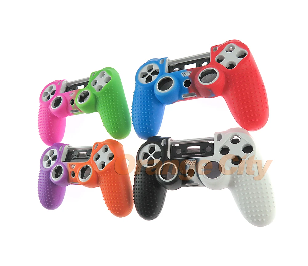 2PCS For Sony PS4 Slim Pro Controller Cover Case Touch Color Silicone Case For Dualshock 4 Case Studded Dots Silicone Rubber