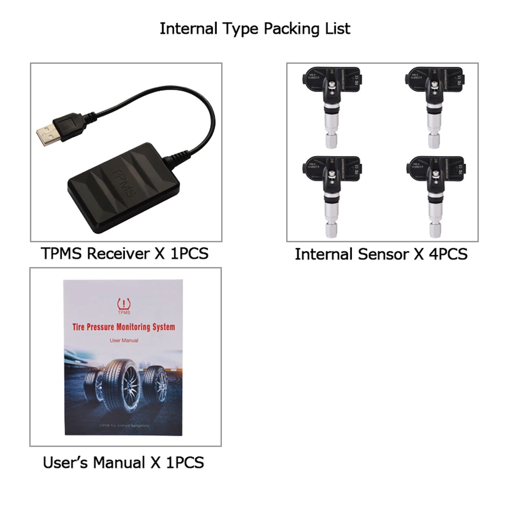 USB TPMS монитор давления в шинах для Android навигация контроль давления в шинах Система сигнализации цифровая передача TPMS датчик