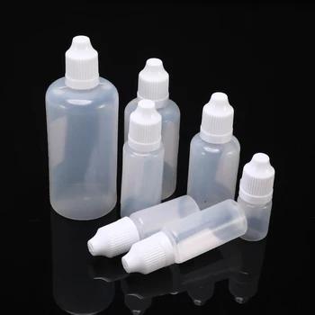 

1pc 5/10/15/20/30/50/100ml Empty Plastic Squeezable Dropper Bottles Eye Liquid Dropper Sample Eyes Drop Refillable Bottle