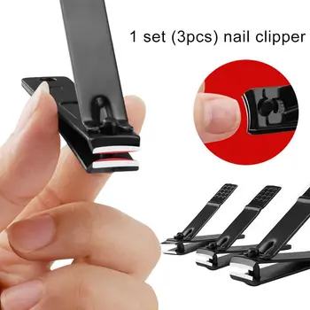 

Nail Clippers Set Black Matte Stainless Steel Toenail Clipper Cutter Stainless steel multifunctional nail clippers