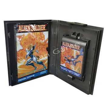 

Latest 16 Bit MD Game Card For Sega Mega Jap/US EU Alien Soldier World The New Generation Cover With Retail Box and Manual