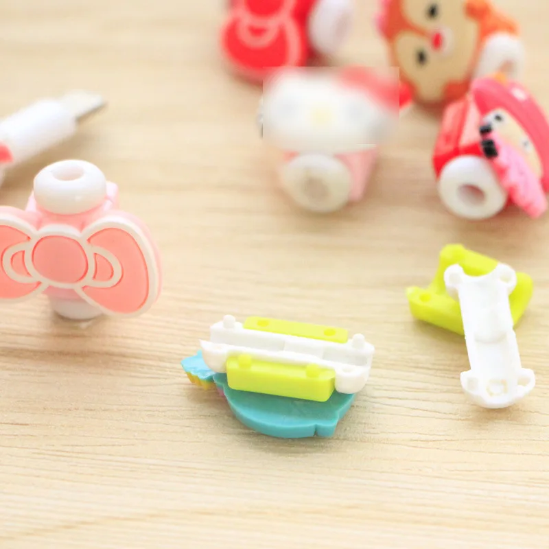 Мультяшный usb-кабель для мобильного телефона, защитный рукав, Южная Корея, креативные наушники, кабель для зарядки, защита от трещин, устройство для сматывания кабеля