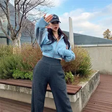 

Fashion Winter New Korean Hooded Loose Cardigan Zipper Plus Velvet Sweater Women Streetwear Casual Jacket Trend Harajuku Hoodie