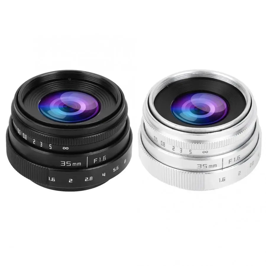 

35mm F1.6 CCTV C Mount Large Aperture Lens for Sony NEX for M4/3 for Fujifilm Fuji for Canon for Nikon Camera Universal 2 Colors