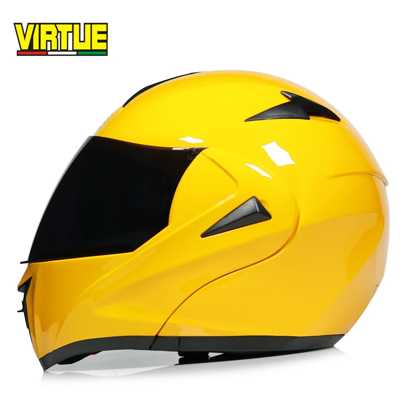 Добродетель мото ciclista флип мото rcycle шлем мужские модульные casco caschi Мото шлем женский capacete двойной объектив - Цвет: b7
