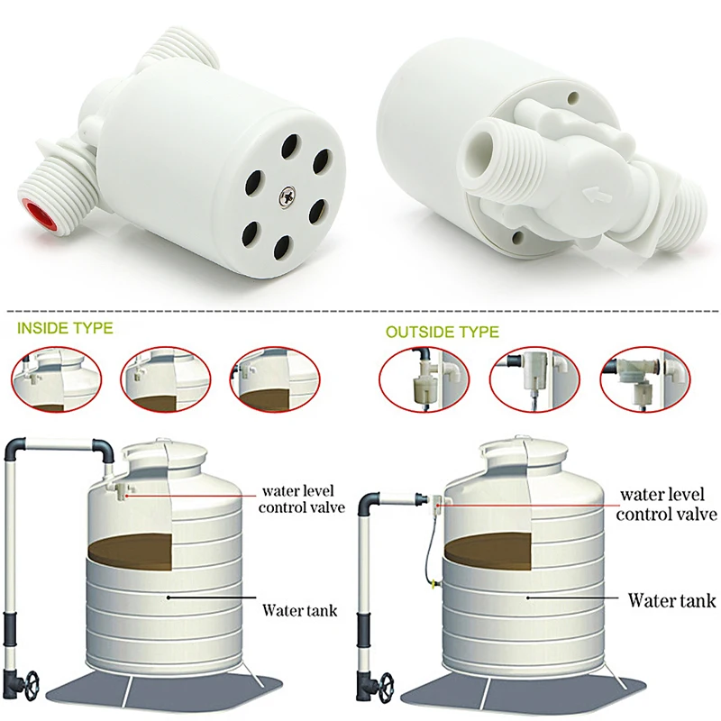 Plastic Check Valve Automatic Water Level Control Valve Tower Tank Floating Ball Valve