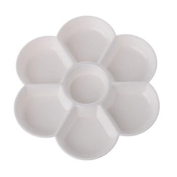 

7 Holes Palette High Quality Acrylic Gouache Watercolor Paint Palette Plastic