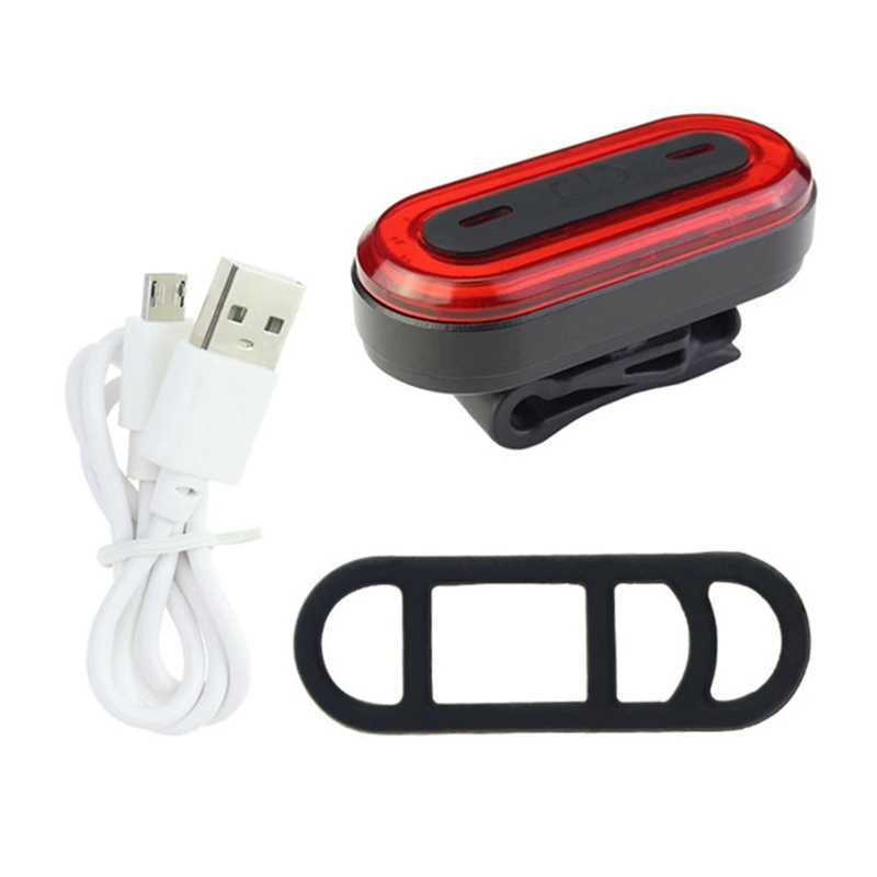 Discount Cycling LED Tail Light Back Lamp Bicycle Rear Light USB Rechargeable Waterproof Bike Warning Flash Light Bicycle Accessories 5