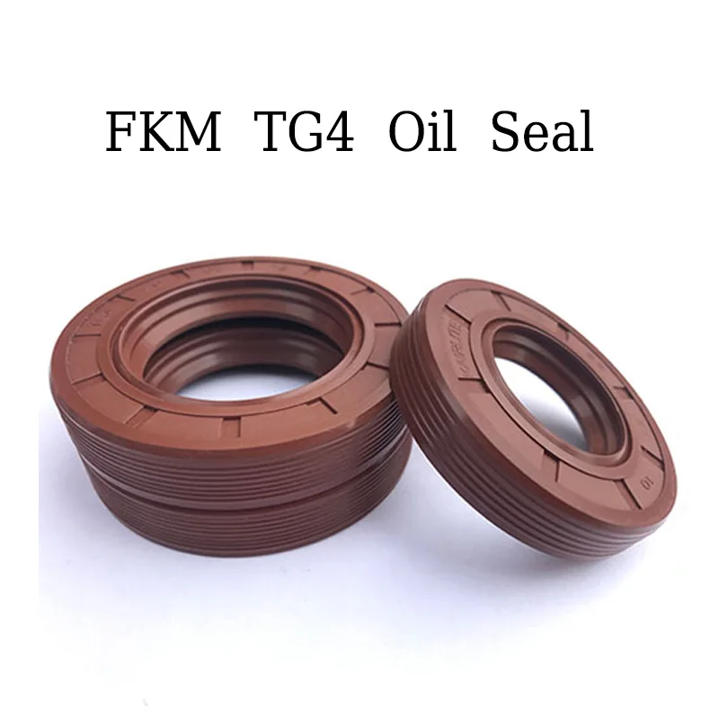 

Three Lip Spring TG4 Skeleton Oil Seal Brown FKM Resistance Radical Shaft Ring Gasket Seals ID 35mm