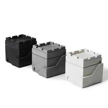 

Concrete flower pot silicone mold cement storage box and pen container mold multi-functional storage box mold