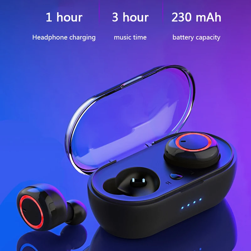 TWS-стереонаушники A2 с поддержкой Bluetooth 5 0 и зарядным футляром | Электроника