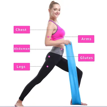 Resistance Bands Women Workout Exercise Stretching Elastic Dance Loop Folded Fitness Yoga Gear Gym Outdoor Training Equipment 6