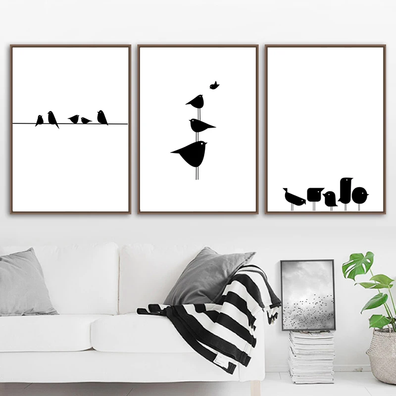Canvas-Painting-Posters-And-Prints-Black-White-Bird-Line-Wall-Art-Kids-Room-Nordic-Poster-Wall (2)