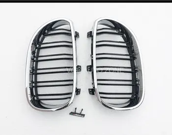 

E60 M5-look ABS Plastic Chrome Gloss Black Car-Styling Front Racing Grill Grille for BMW 5 Series E60 2004-2009