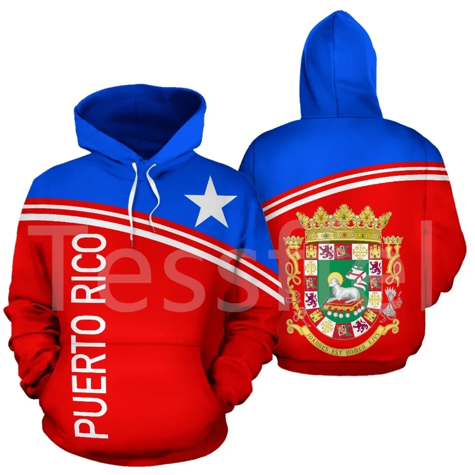 

Tessffel Country Flag Puerto Rico Tattoo Emblem 3DPrint Men/Women Harajuku Pullover Casual Funny Hoodies Unisex DropShipping A22