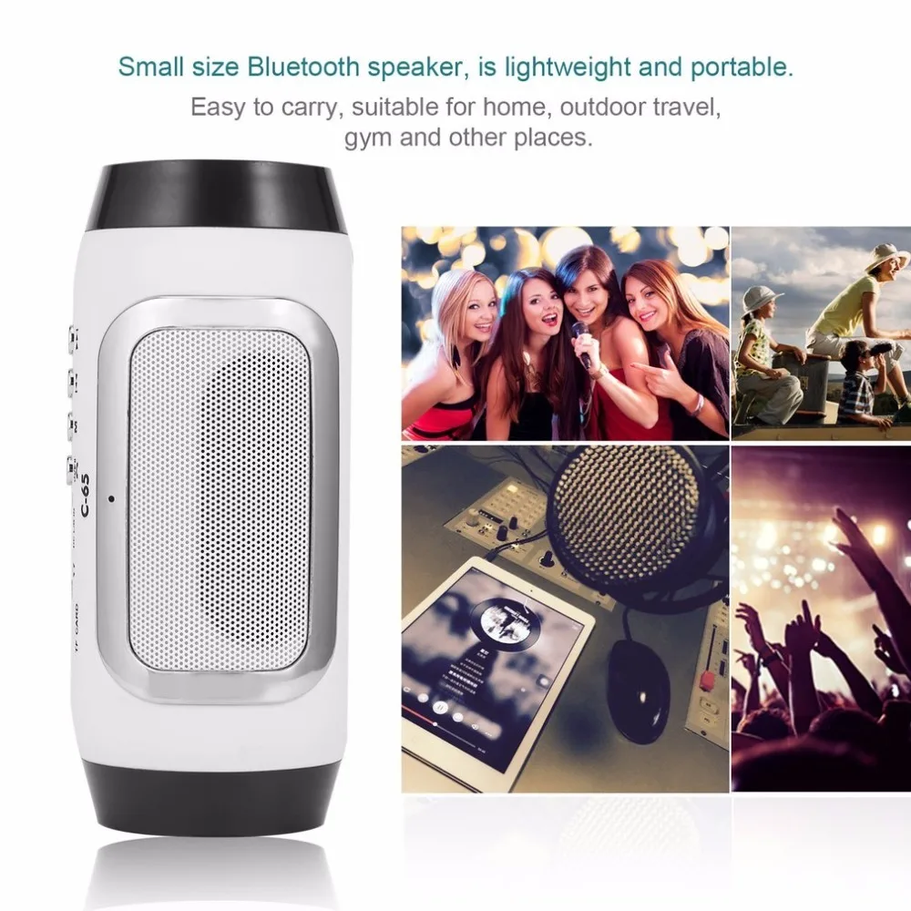 Новейший портативный Bluetooth беспроводной динамик C-65 мини поддержка tf-карты ручные звонки наружные домашние вечерние стерео музыка громкий динамик