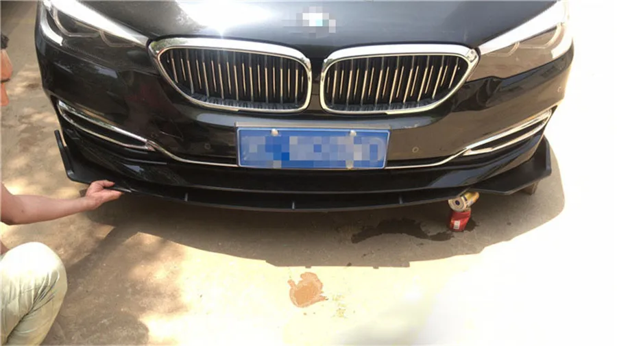 2 X Универсальный глянцевый черный Передний автомобильный бампер сплиттерная губа корпус протектор диффузор комплект