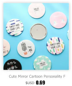 Милое зеркало, мультяшное персональное модное портативное круглое зеркало, мини зеркало для макияжа, подарок, подарок
