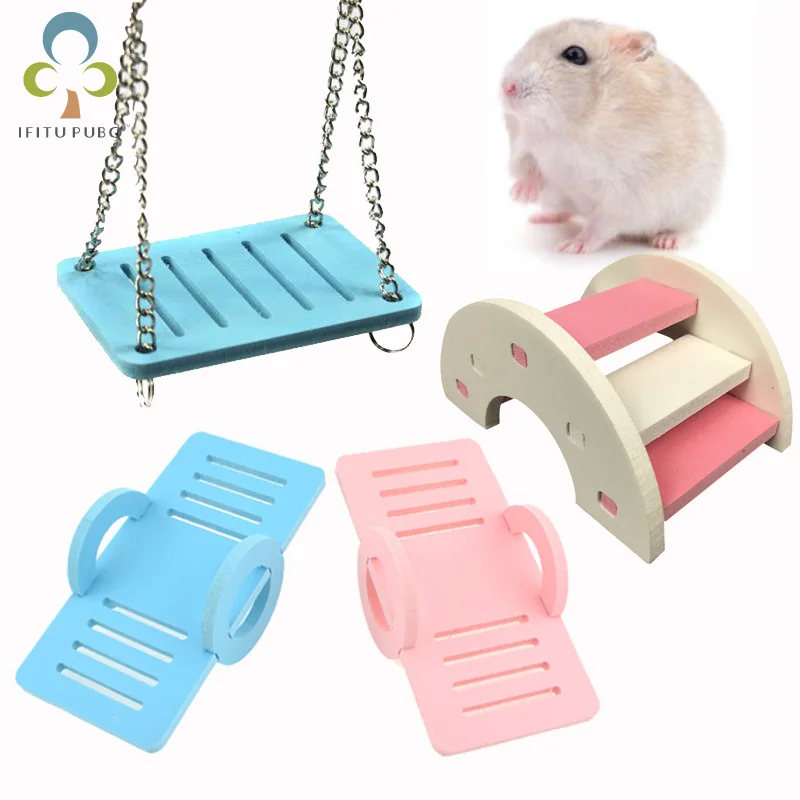 Toys Hamster-Toy Swing-Seesaw Rainbow-Bridge Pet-Supplies Small Little Colorful LXX